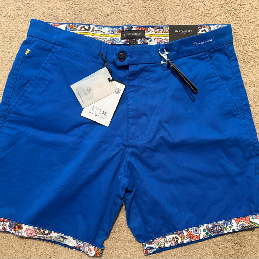 Blue Men’s Cotton Shorts